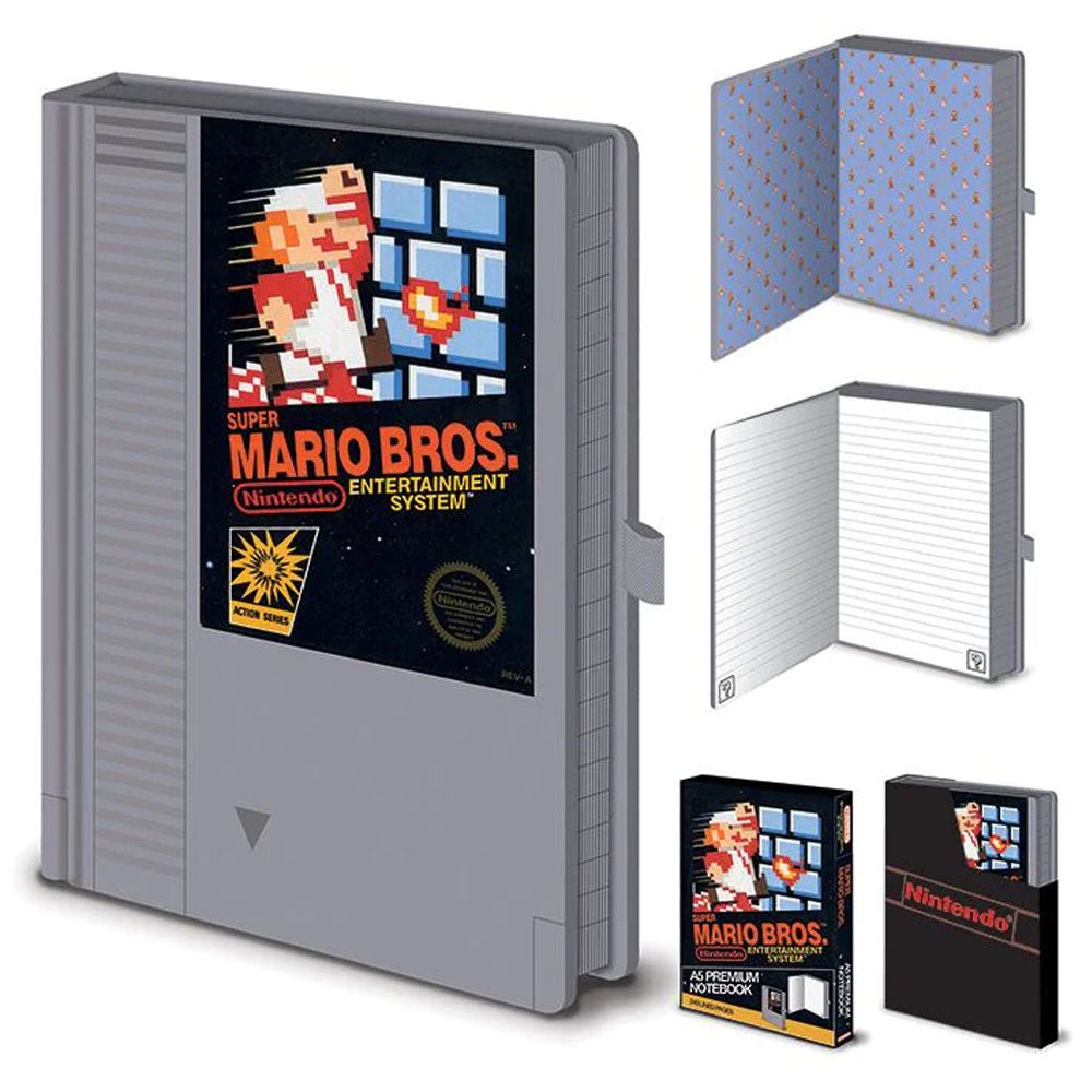 SUPER MARIO スーパーマリオ (40周年 ) - Super Mario Bros / Premium A5 / ノート・メモ帳 - PGS